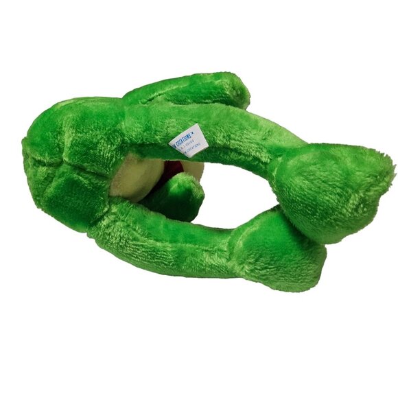 Vintage 80s Rainbow Creation Frog 14 inch Plush Green Toad Stiff Stuffed Animal - Picture 5 of 9